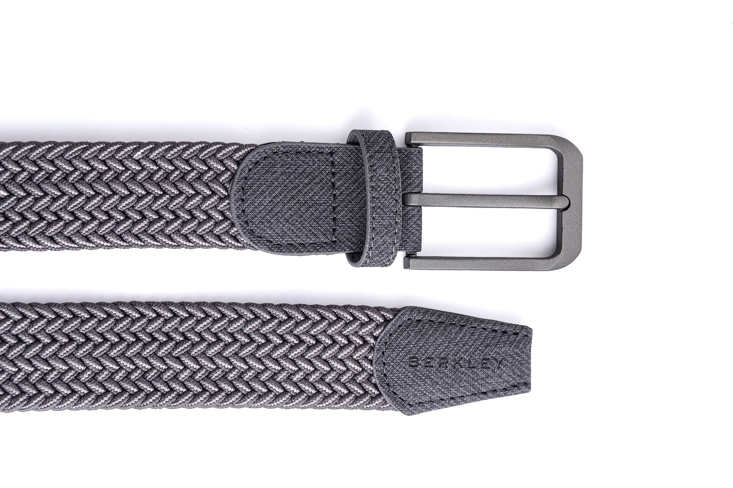 Berkley Golf - Braided Belt - Grey and White