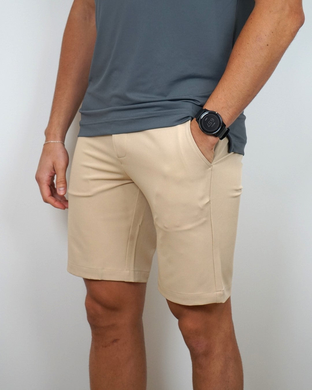 Berkley Golf - Men's Performance Golf Shorts - Beige