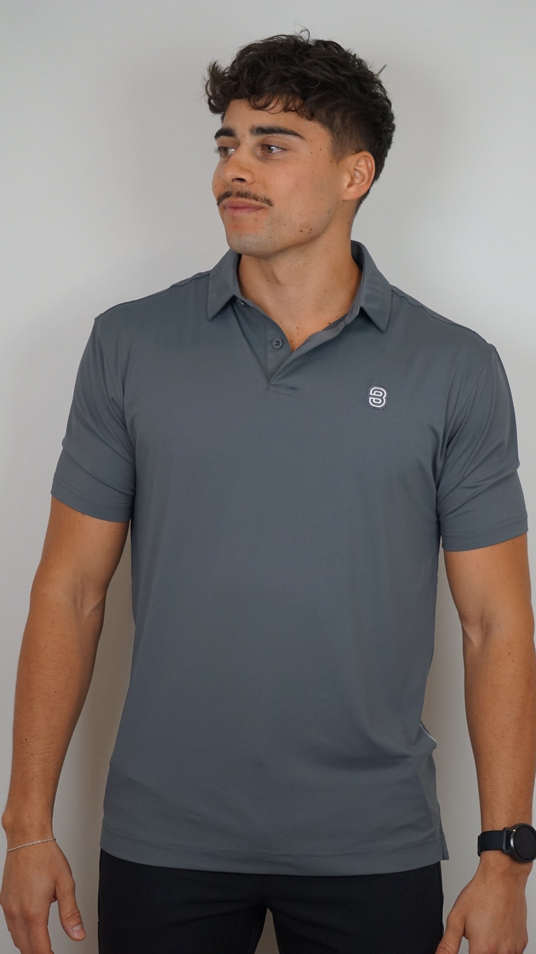 Berkley Golf - Men's Performance Golf Polo - Dark Grey