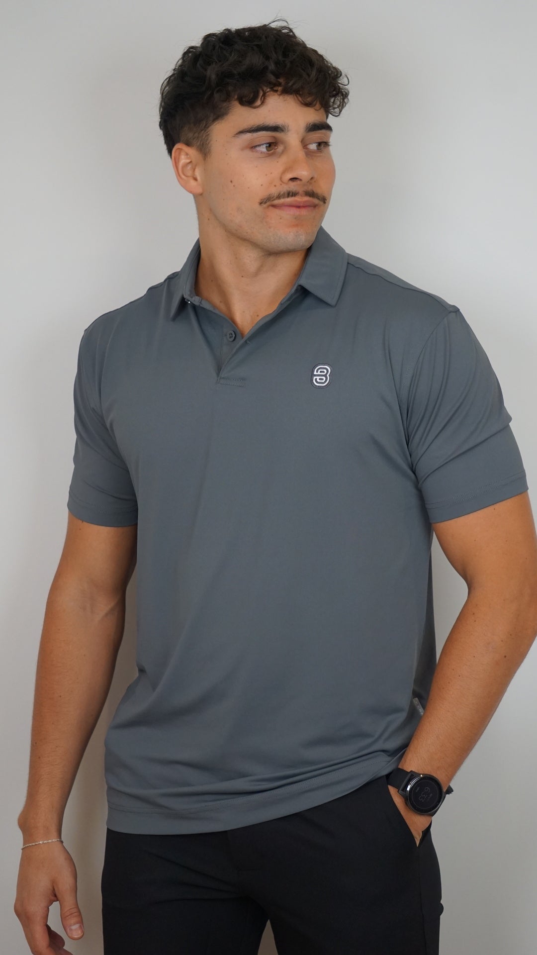 Berkley Golf - Men's Performance Golf Polo - Dark Grey