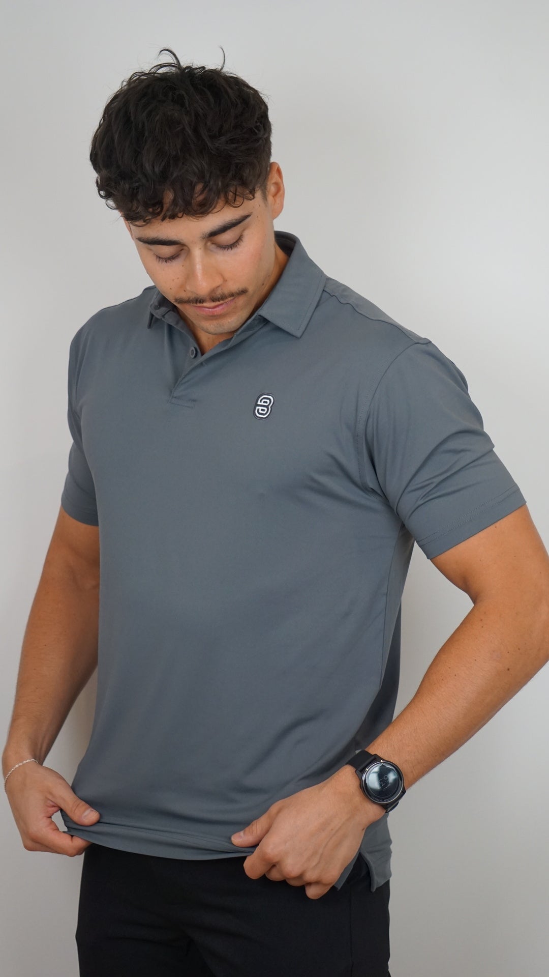 Berkley Golf - Men's Performance Golf Polo - Dark Grey