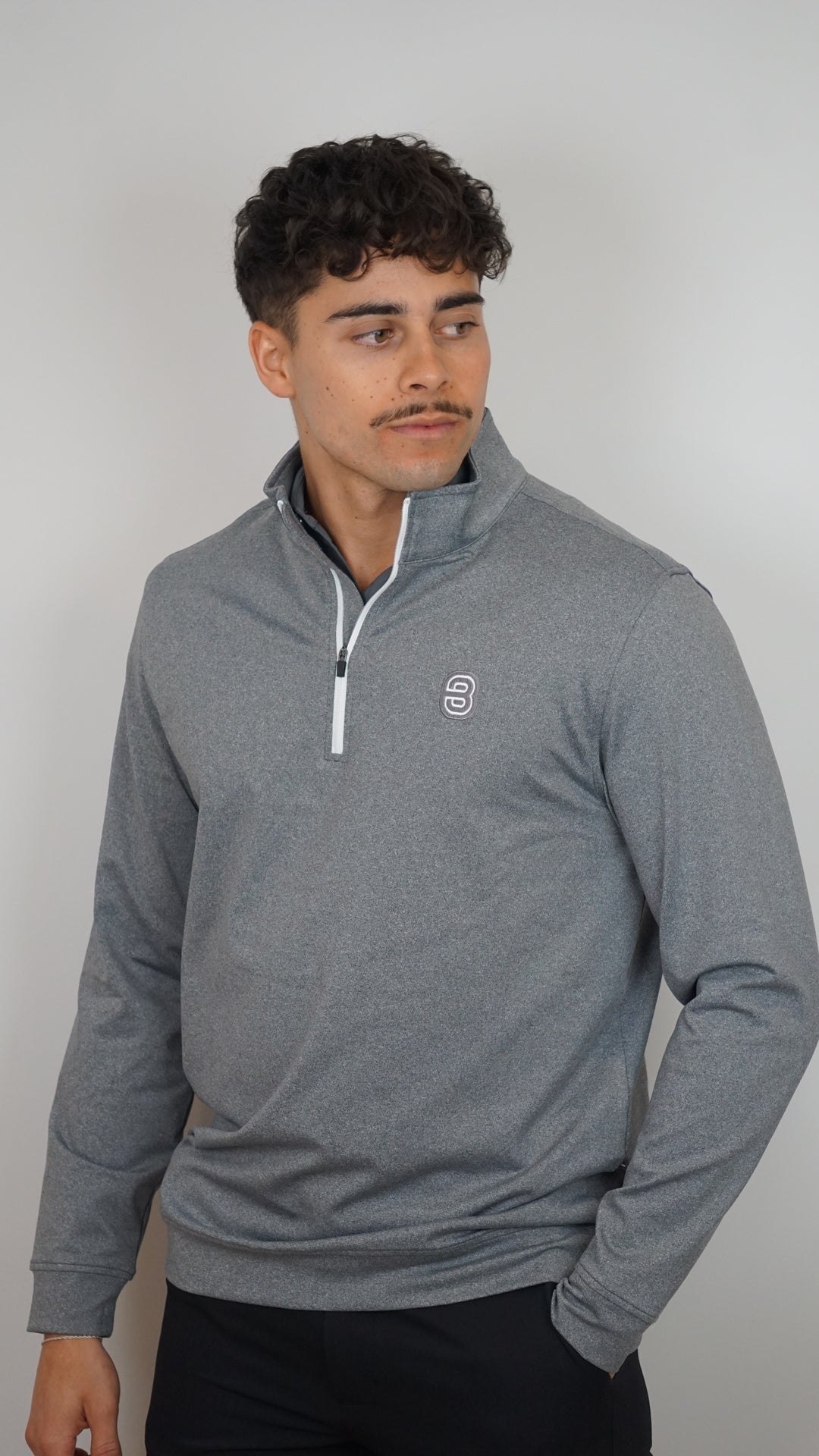 Berkley Golf - Quarter-Zip Pullover - Shadow Grey