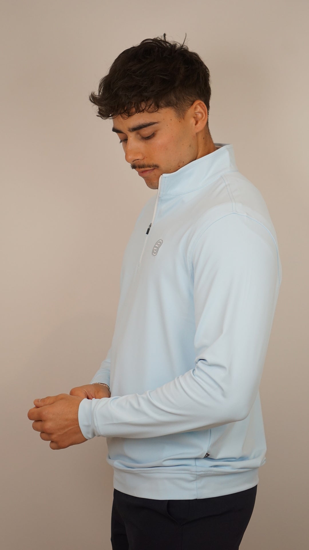 Berkley Quarter-Zip Pullover - Ice Blue